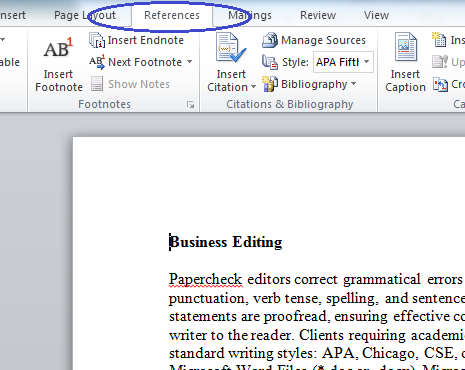 add works cited in word for mac