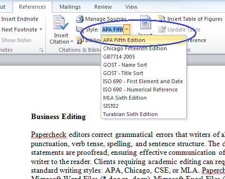 how do you update the bibliography in word