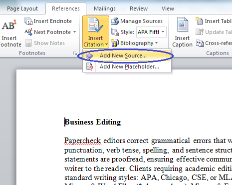 how to do endnotes in word genererate