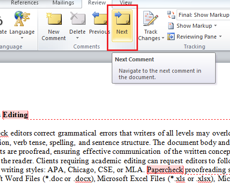 remove comments in microsoft word for mac version 16.10