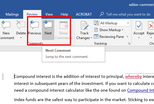 2016 Microsoft Word Remove Editor Comments Papercheck